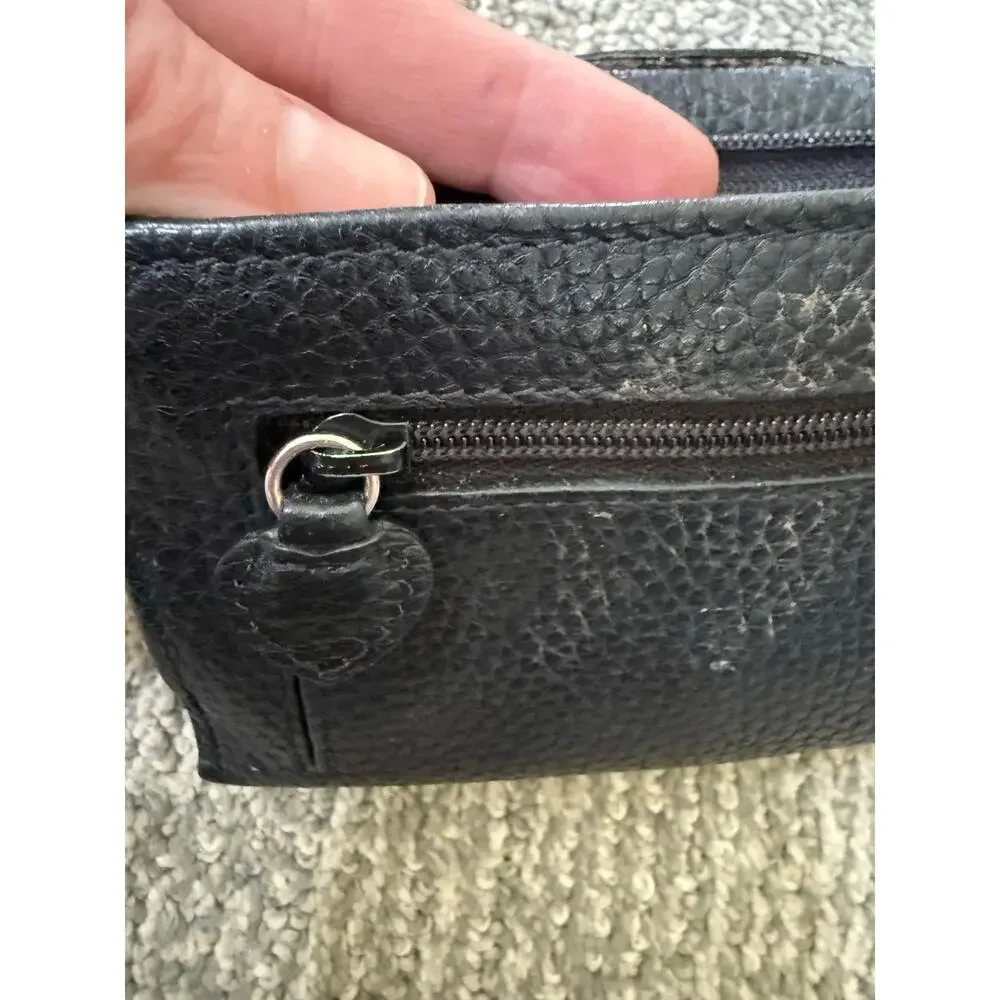 Brighton black and brown leather‎ layered floral front wallet
